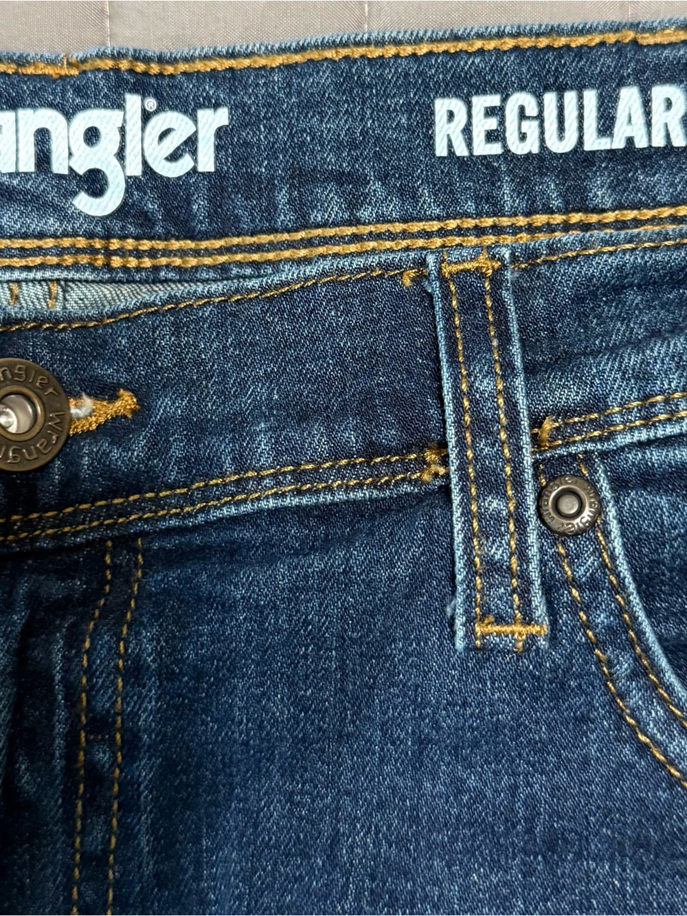 Wrangler Jeans Mens Regular Fit 38x32 Blue Denim - Picture 4 of 8